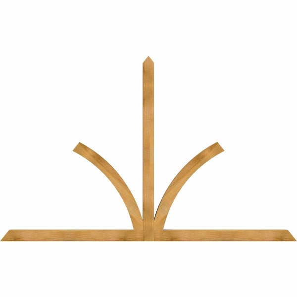 Ekena Millwork Richland Rough Sawn Timber Gable Bracket, Western Red Cedar, 108"W x 68"H x 4"D x 4"F, 15/12 Pitch GBW108X68X0404RIC00RWR - main